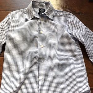 Nautical like new blue white checked button down